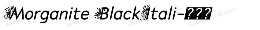 Morganite BlackItali字体转换